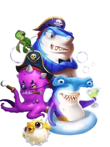 Colorful interface of PH555 fishing game with exciting marine creatures